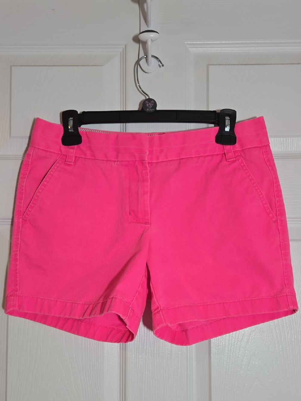 J. Crew Hot Pink Cotton Chino Shorts Size 4